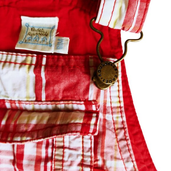 Cadet Rousselle Multiple Pockets Plaid Shortalls 18 Months - Picture 3 of 10